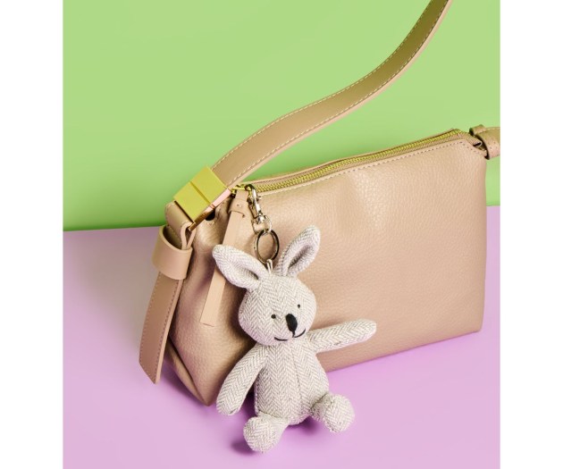 White bunny bag charm lifestyle website